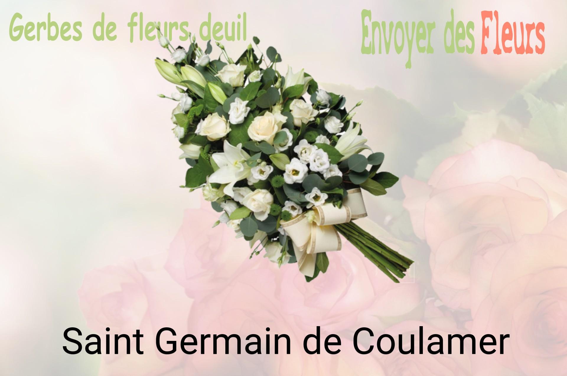 Gerbe de fleurs de deuil livrée à Saint-Germain-de-Coulamer